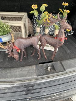 Christmas Reindeer Decorations!! $15 For Both!!