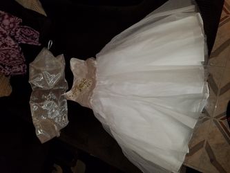Flower girl white dress with jacket