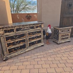 Rustic farmhouse buffet/dresser and side table
