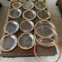 Euroglass Made in Italy Gold Rim Glass Plate Set – Multiple Sizes