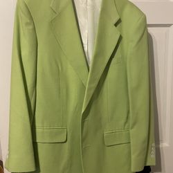 Linen Lites Lime Green Sports Coat 38r? 