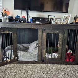 Extra Large dog kennel/entertainment center 