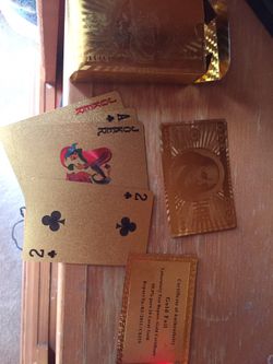 Gold playing cards