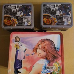 Final Fantasy X Tin Lunch Boxes Rare Promo PS2