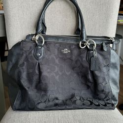 Authentic Black Coach Handbag 