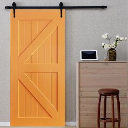 Brand New 6.6’ Sliding Barn Door Closet Cabinet Hardware Set Kit (door Not Include) 