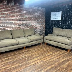 Delivery Available brown sofa and oversized chair