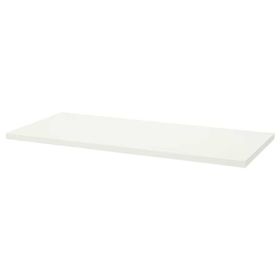 White Ikea LAGKAPTEN tabletop (55 1/8 “x 23 5/8")