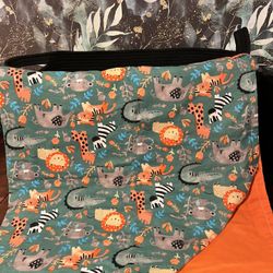 Reversible Safari Animal Blanket