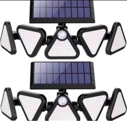 Solar Outdoor Lights, 306 LED Solar Motion Sensor Outdoor Lights IP65 Waterproof, 5 Heads 270° Wide Angle Solar Security Flood Lights Outdoor for Fron