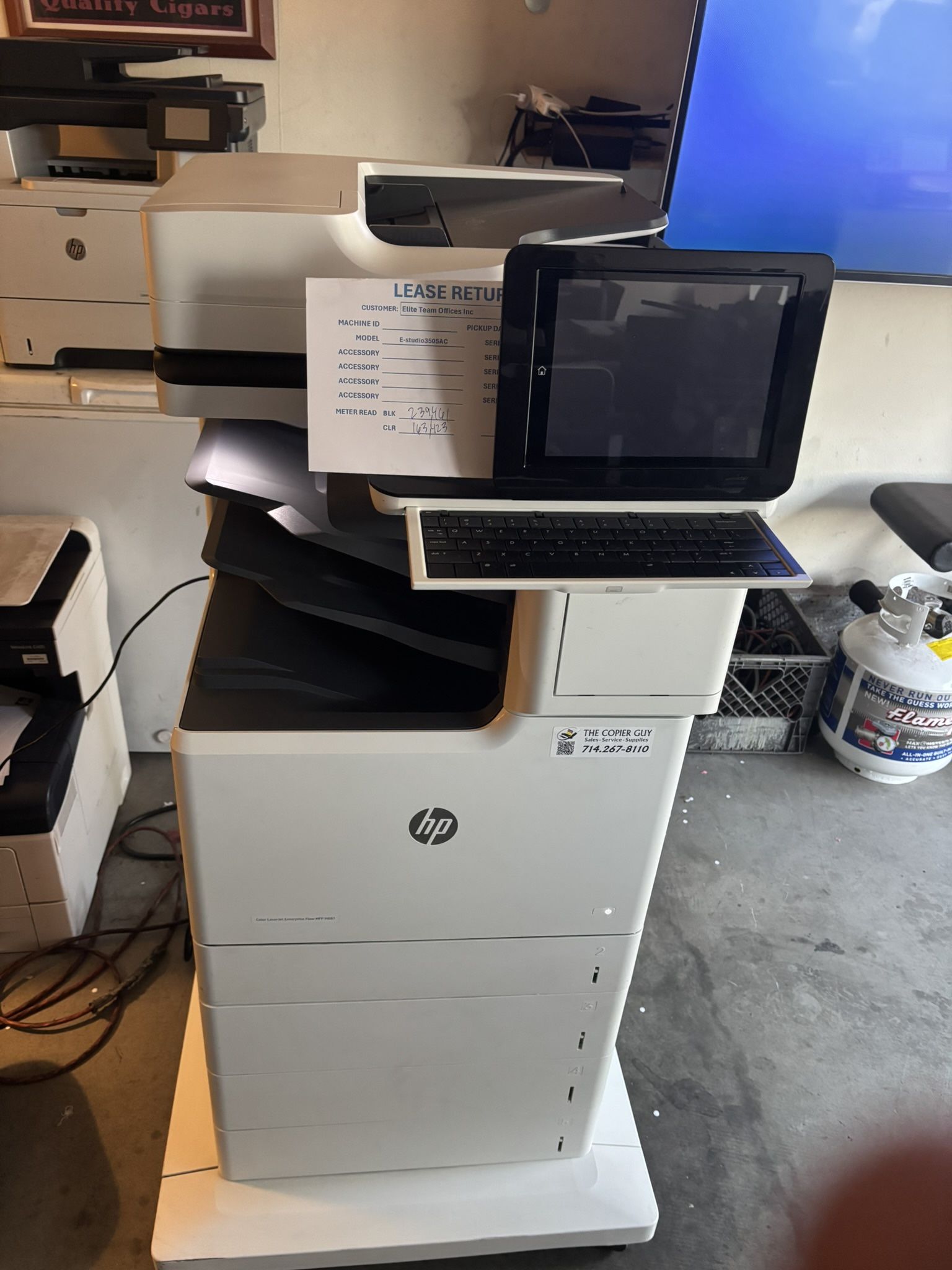 Hp Color Laser jet M681 Color Copier/printer/scan/finisher/stapler