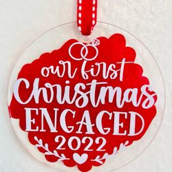 Engagement Christmas Ornaments 
