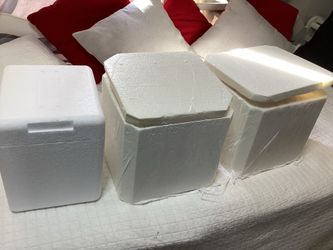 a styrofoam Containers Ice Packs camping fishing