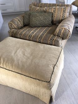 Chair and a half plus ottoman