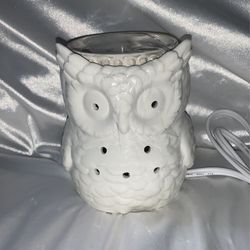 YANKEE CANDLE Ceramic White Owl Electric Tart Wax Melts Warmer