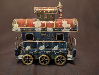 RARE Vintage Christmas Express Merry Christmas Train Car Holiday decor.