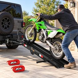 Brand New Heavy-Duty Motorcycle Carrier with Loading Ramp