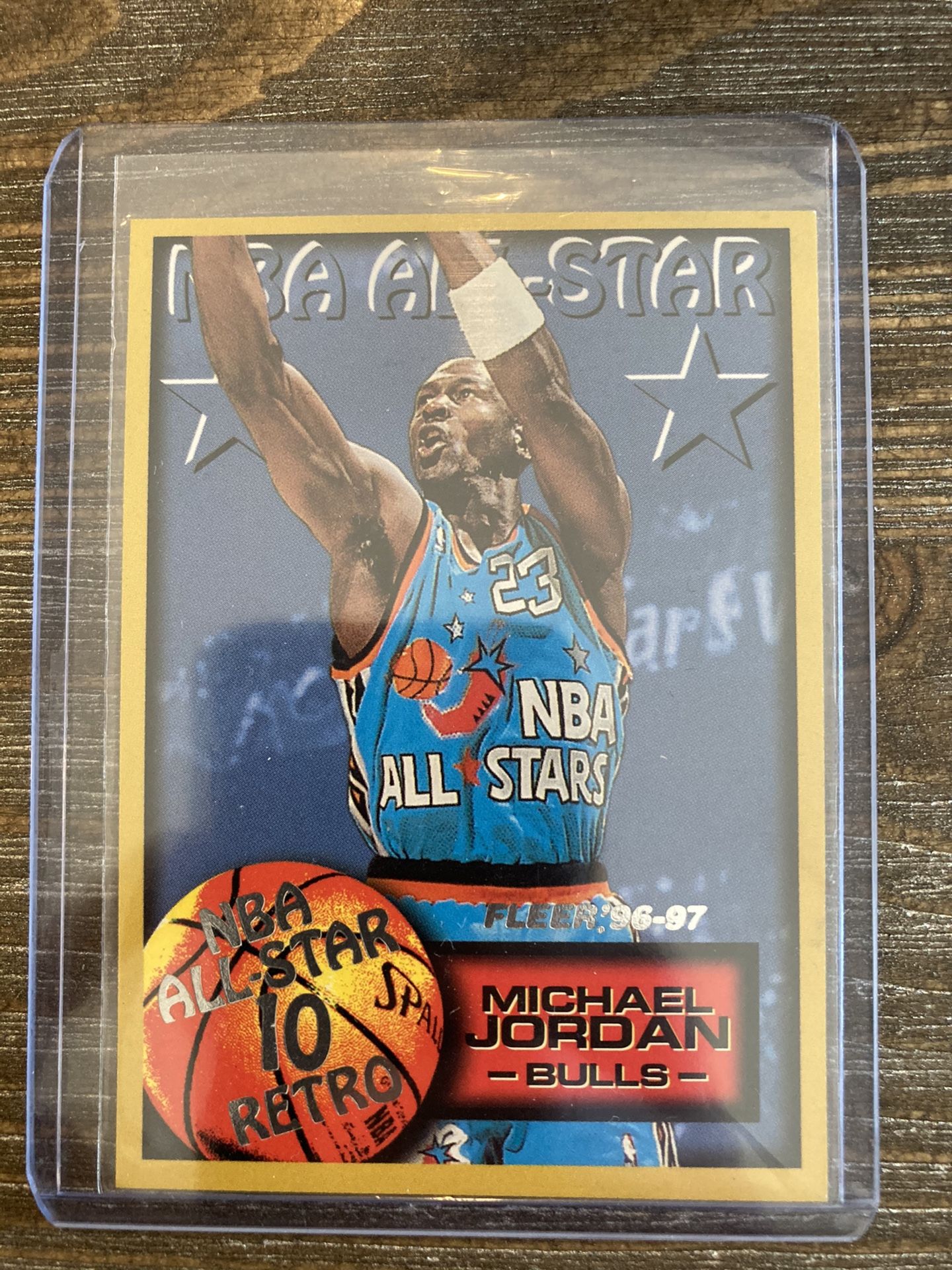 Michael Jordan Fleer 96-97 NBA All-Star 10 Retro Card Mint Rare