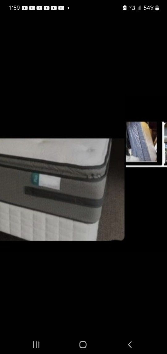 queen size new thick pillow top bed can deliver