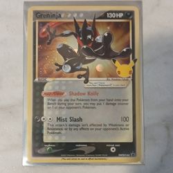 Pokemon Greninja Gold Star 25th Anniversary 