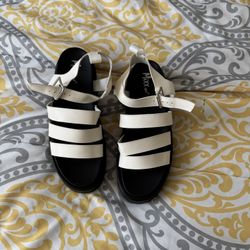 Chunky White Sandals 