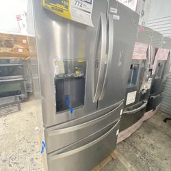 Whirlpool Stainless Steel 4 Door Fridge Ice and Water 