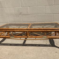 Mid Century Bamboo Table 