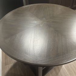 Wooden round table