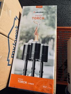 Solo Stove Mesa Torch Adjustable Height Stainless Steel Outdoor Torch 3 Pack