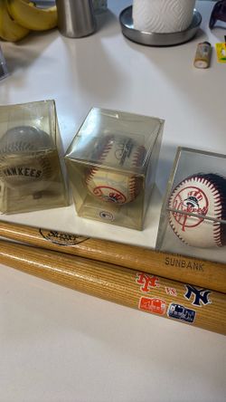 NYY Baseballs and Bats
