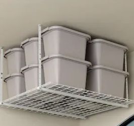 2 ( New In The Box) Overhead garage storage ( Tupperware is not included )