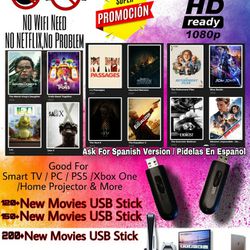 Memorias De Peliculas Nuevas / USB STICK With New Movies 