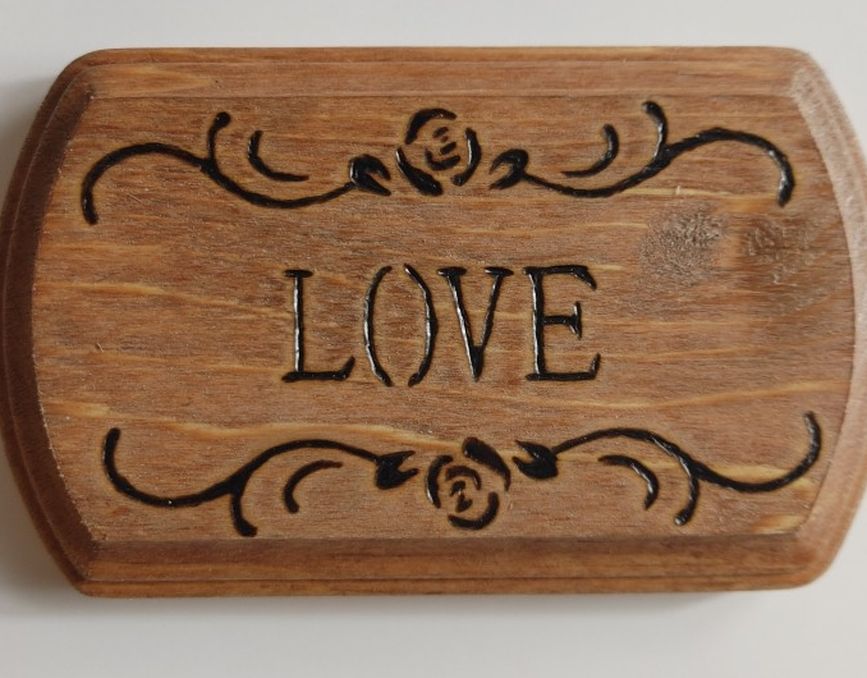 Pyrography LOVE Sign