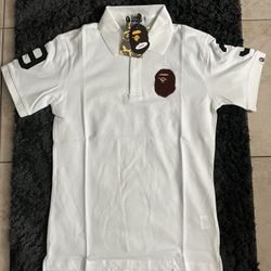 White BAPE Polo