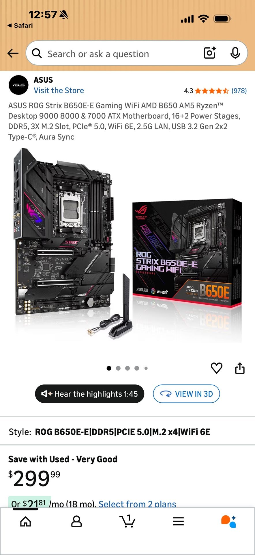 rog asus b650-e f gaming