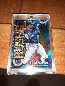 Case break card Julio Rodriguez crushed topps Chrome updated 2023 mint condition
