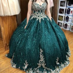 Emerald Green Quinceanera Dress