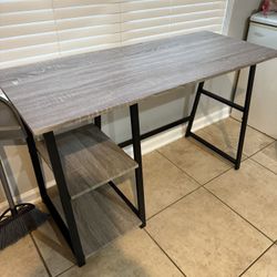 Grey Oak Wood Desk
