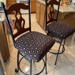 Metal And Wood Bar Stool
