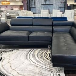 Brand New// Black Raf Sectional, Seccional, Couch// Delivery Available 