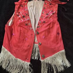 Western Barbie Costume With Fringe Size L