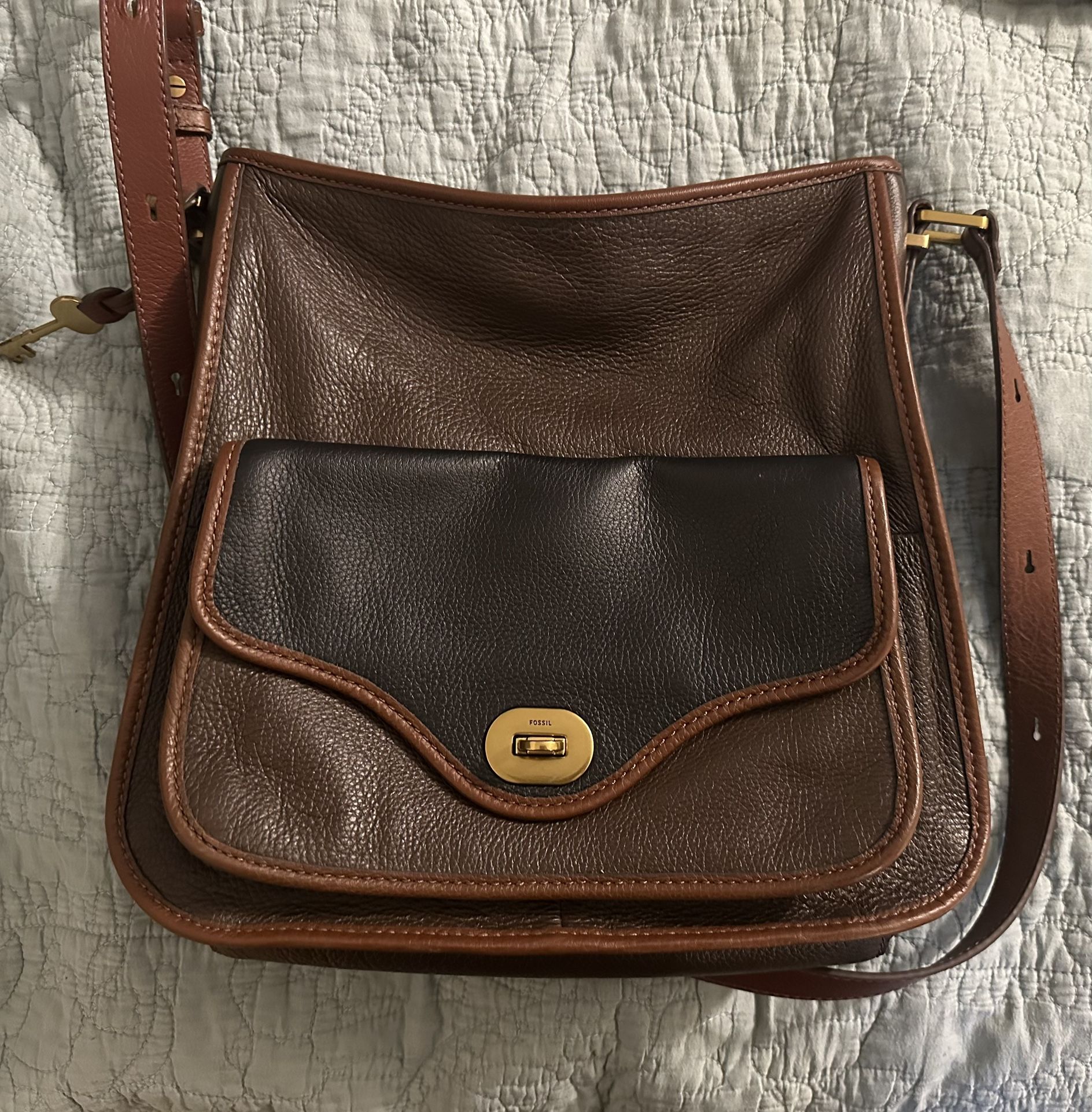 Fossil Heritage Hobo Leather Bag