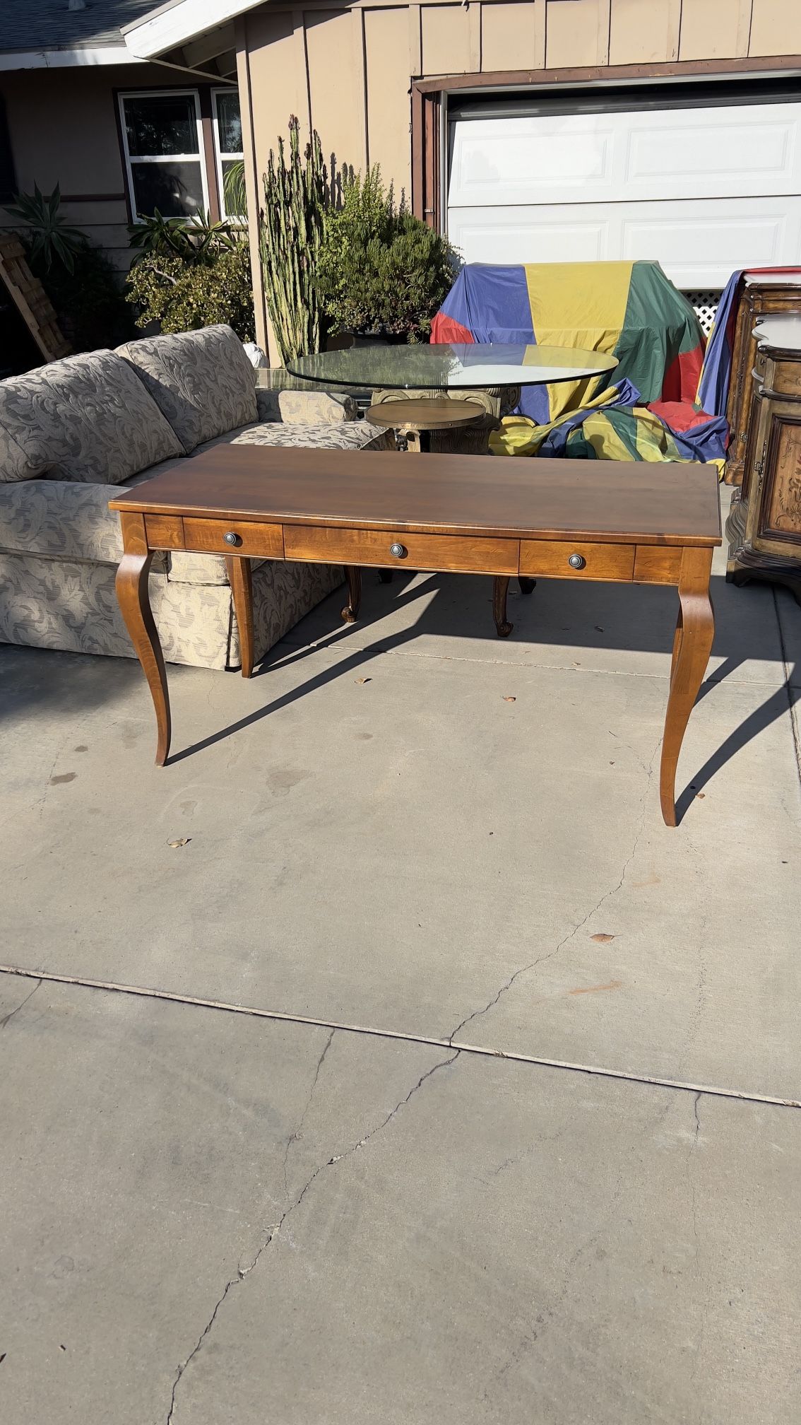 Wooden Desk with Drawers