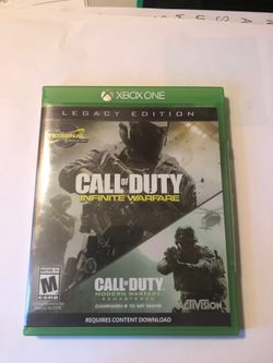 Xbox one Call of Duty infinity war & modern warfare remastered