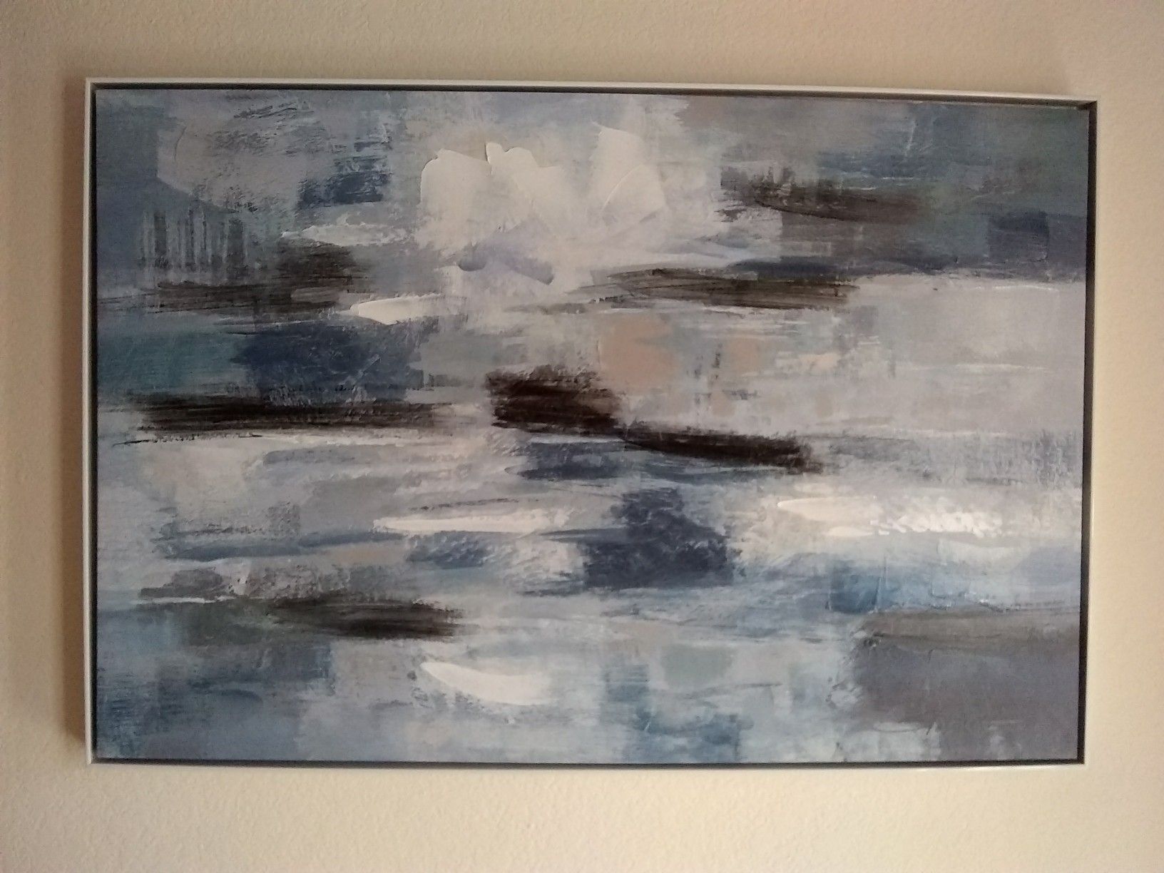 Silvia Vassileva's Clear Water Indigo and Gray Gallery Wrapped Canvas Wall Art