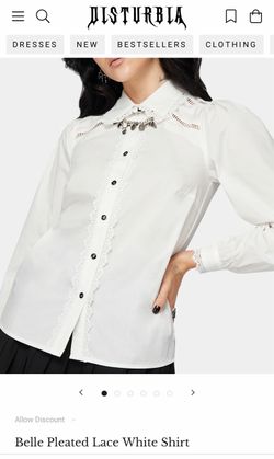 Pleated white shirt