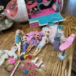 Barbie Airplane And Dolls