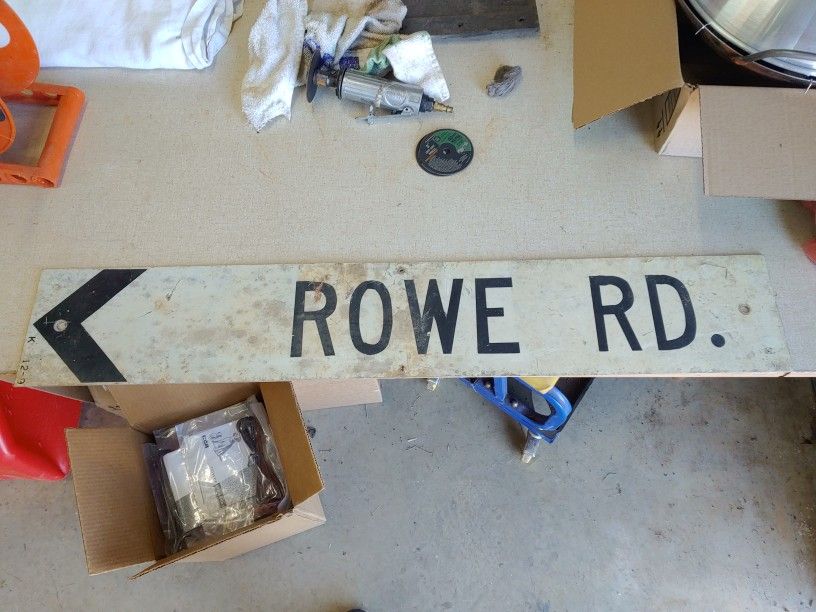 Old Aluminum Road Sign