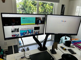 2x Sceptre 24” Monitors + Dual Monitor Stand