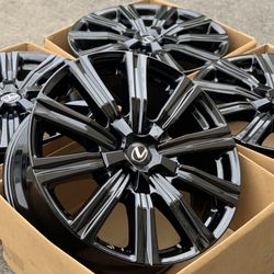 21” Lexus LX570 factory wheels rims gloss black new LX